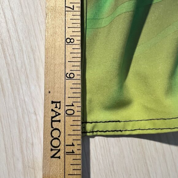 Mens Hang Ten Neon Green Black Swim Trunks 36 Pockets Beach Vacation Cruise - Picture 6 of 10